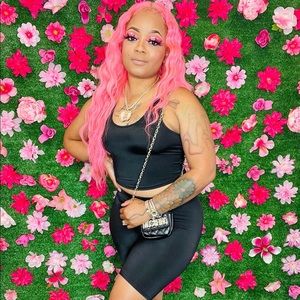 This is out “spandex biker set” in the color black